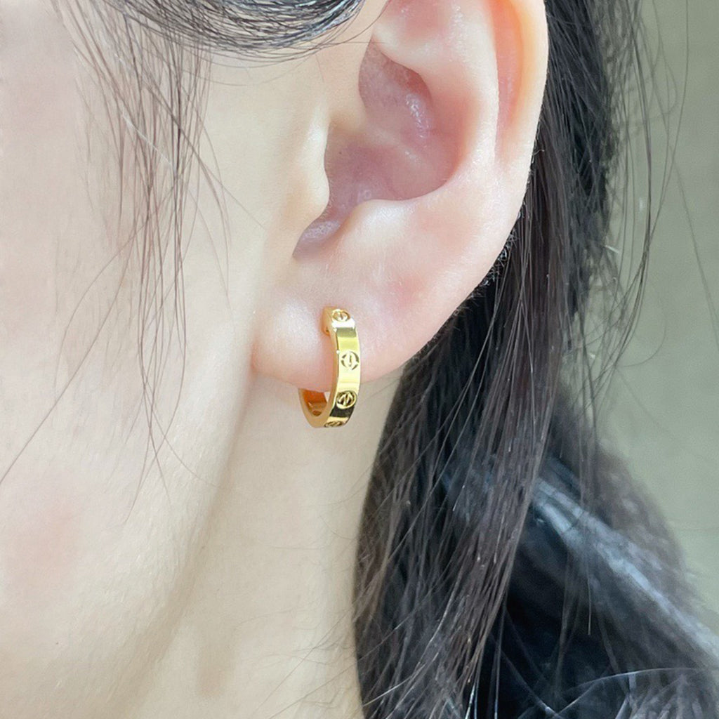 [CharmAmor]LOVE EARRINGS 2.65 MM NO DIAMOND SMALL