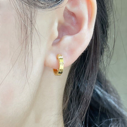 [CharmAmor]LOVE EARRINGS 2.65 MM NO DIAMOND SMALL