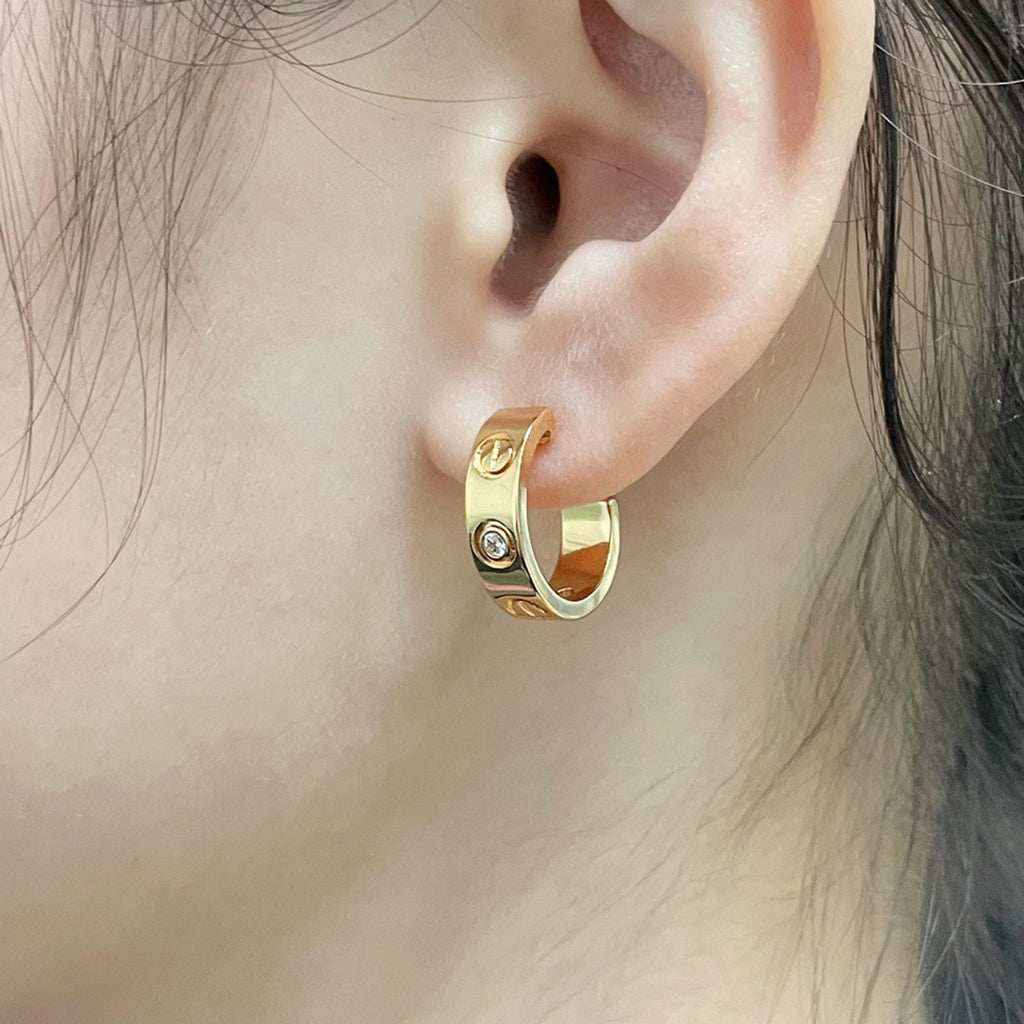 [CharmAmor]LOVE EARRINGS 5.7MM 2 DIAMONDS