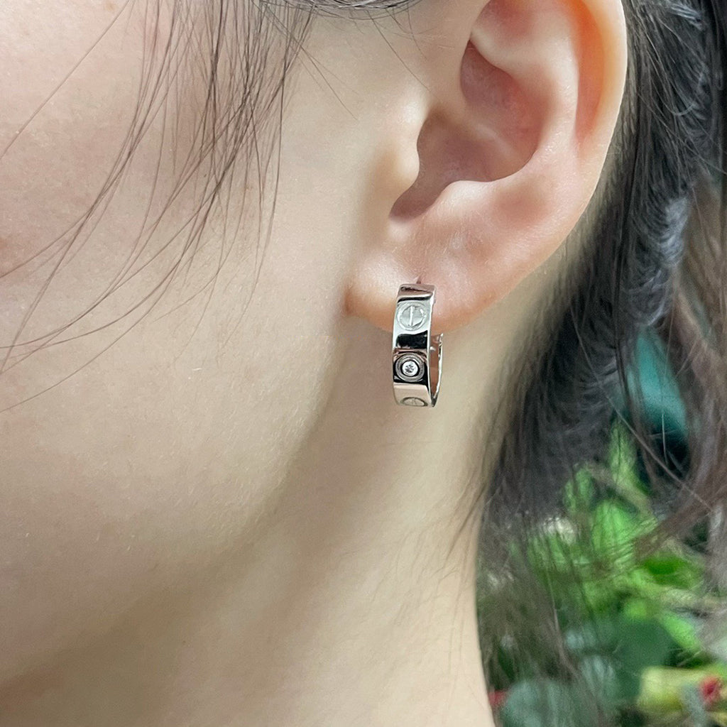 [CharmAmor]LOVE EARRINGS 5.7MM 2 DIAMONDS