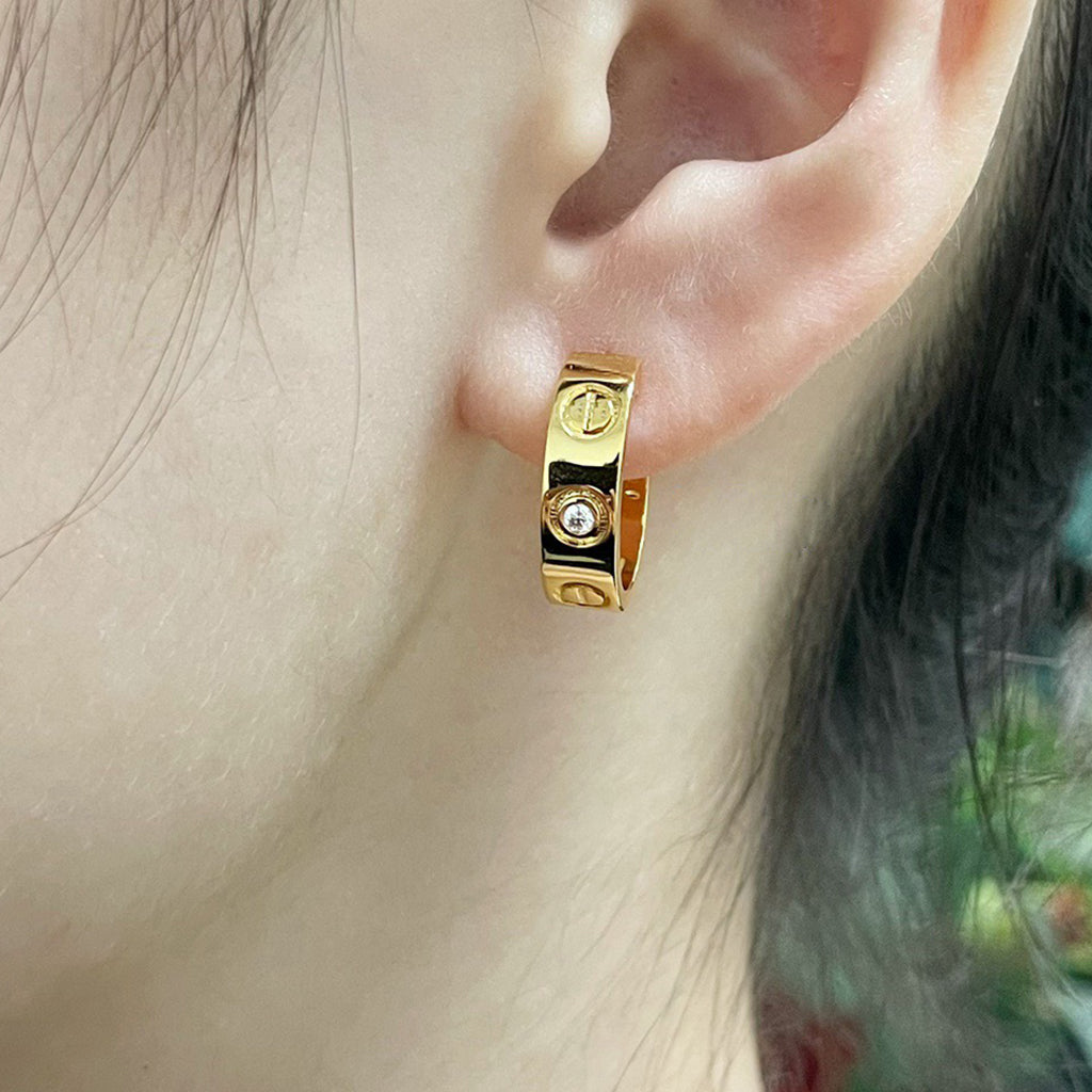 [CharmAmor]LOVE EARRINGS 5.7MM 2 DIAMONDS