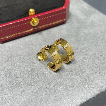 [CharmAmor]LOVE EARRINGS 5.7MM 2 DIAMONDS