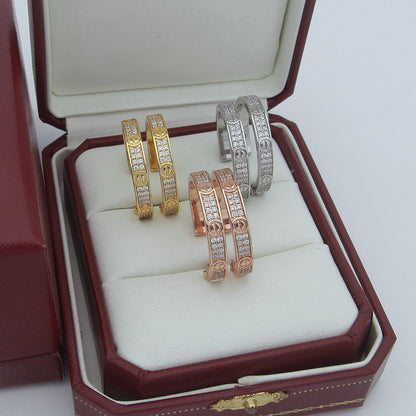[CharmAmor]LOVE EARRINGS 3.6MM DIAMOND PAVED