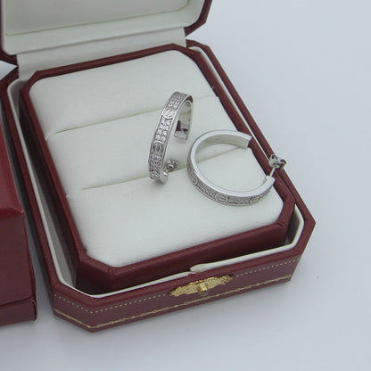 [CharmAmor]LOVE EARRINGS 3.6MM DIAMOND PAVED