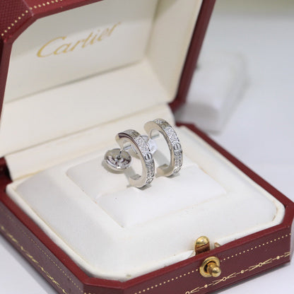 [CharmAmor]LOVE 5.5MM DIAMOND PAVED EARRINGS