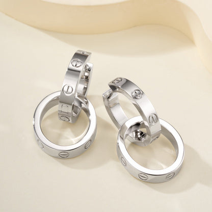 [CharmAmor]LOVE 3.3MM DANGLE EARRINGS