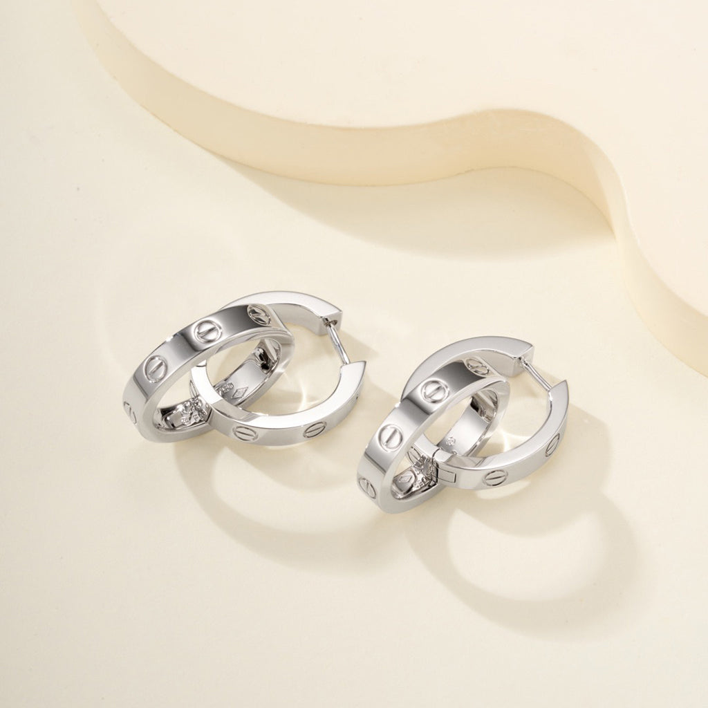 [CharmAmor]LOVE 3.3MM DANGLE EARRINGS
