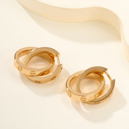 [CharmAmor]LOVE 3.3MM DANGLE EARRINGS