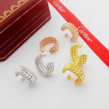 [CharmAmor]CLASH 9.2MM DOUBLE ROW EARRINGS