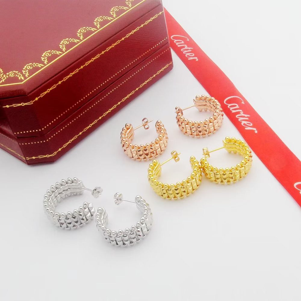 [CharmAmor]CLASH 9.2MM DOUBLE ROW EARRINGS