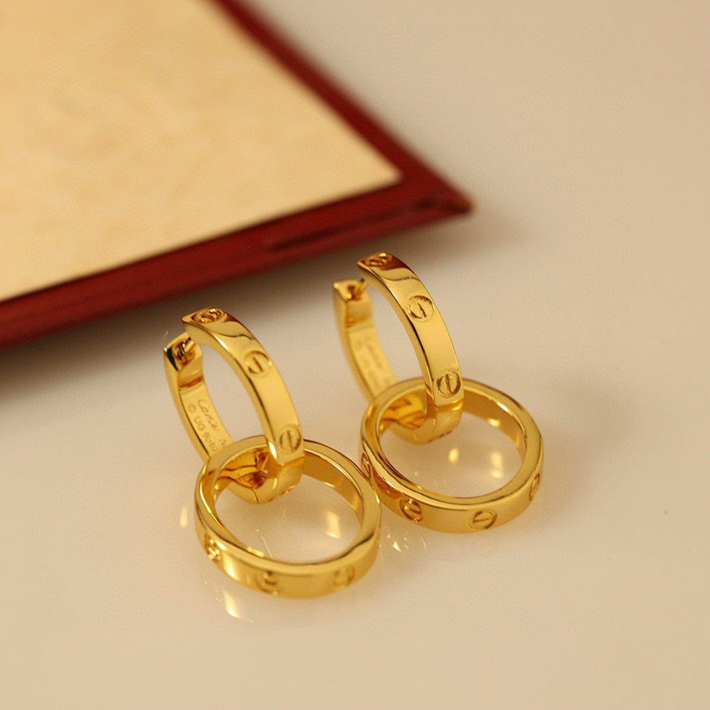 [CharmAmor]LOVE 3.3MM DANGLE EARRINGS