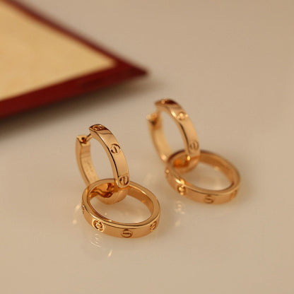 [CharmAmor]LOVE 3.3MM DANGLE EARRINGS