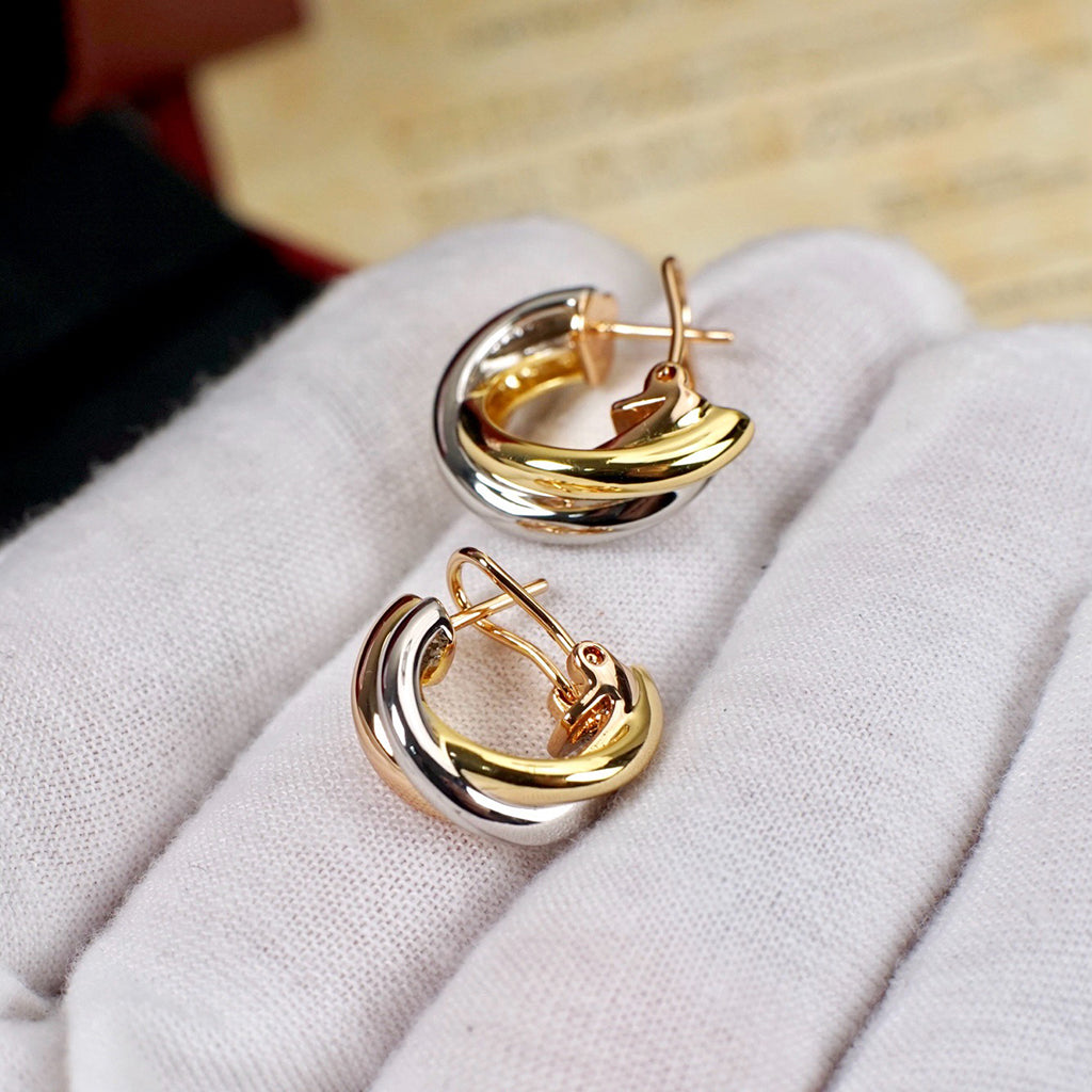 [CharmAmor]TRINITY ON DIAMOND CLASSIC EARRINGS