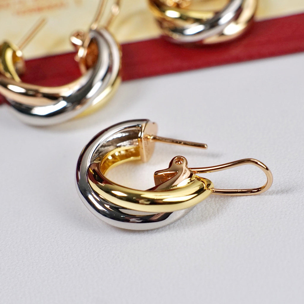 [CharmAmor]TRINITY ON DIAMOND CLASSIC EARRINGS