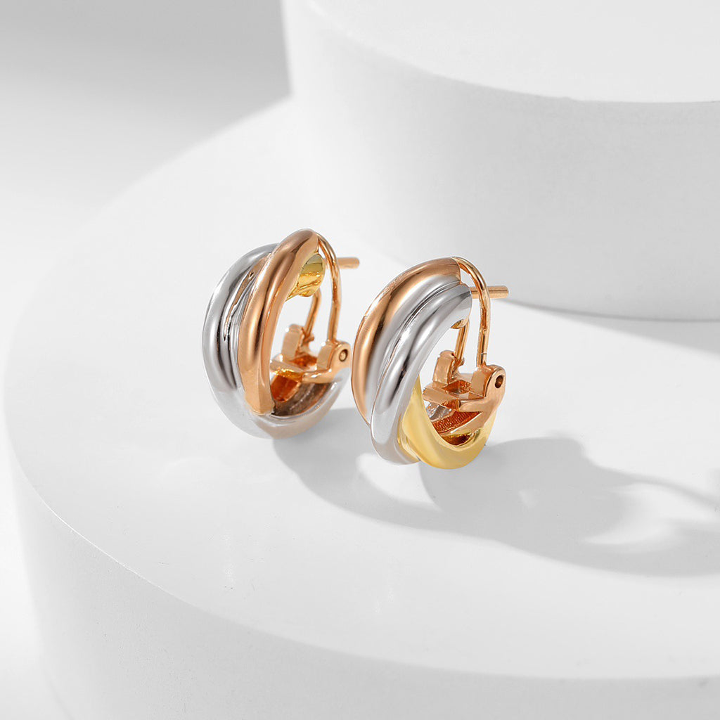 [CharmAmor]TRINITY ON DIAMOND CLASSIC EARRINGS