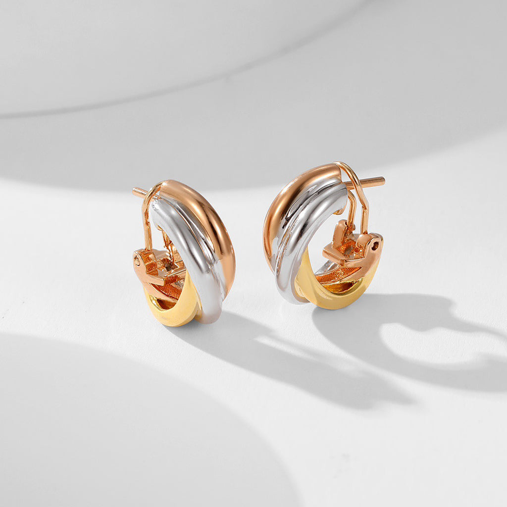 [CharmAmor]TRINITY ON DIAMOND CLASSIC EARRINGS