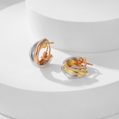 [CharmAmor]TRINITY ON DIAMOND CLASSIC EARRINGS