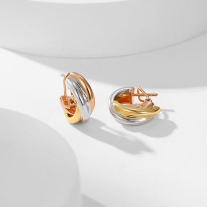 [CharmAmor]TRINITY ON DIAMOND CLASSIC EARRINGS
