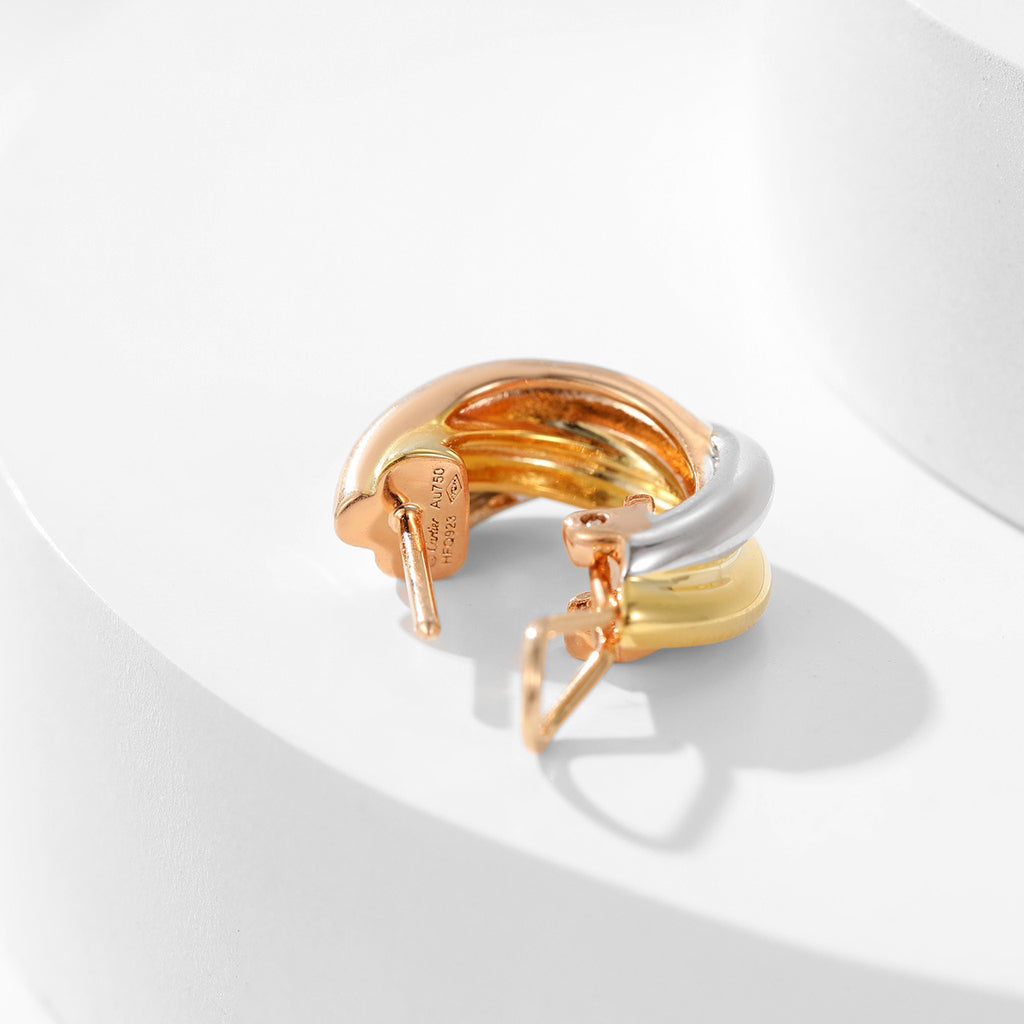 [CharmAmor]TRINITY ON DIAMOND CLASSIC EARRINGS
