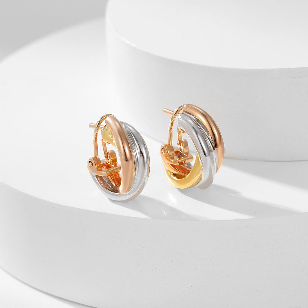 [CharmAmor]TRINITY ON DIAMOND CLASSIC EARRINGS
