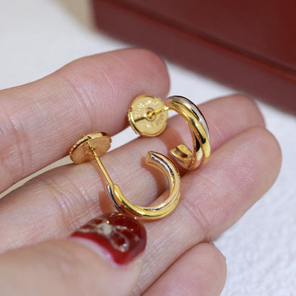 [CharmAmor]TRINITY ON DIAMOND MINI EARRINGS