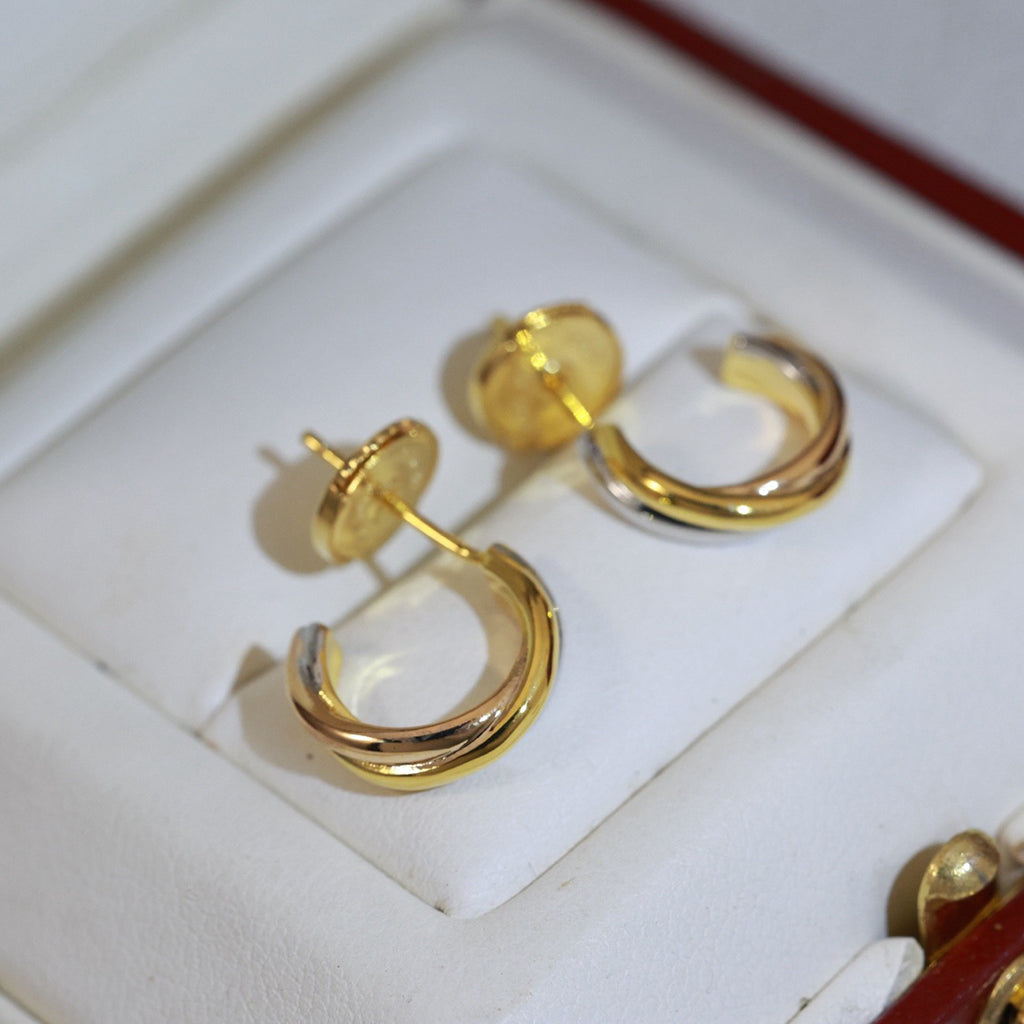 [CharmAmor]TRINITY ON DIAMOND MINI EARRINGS
