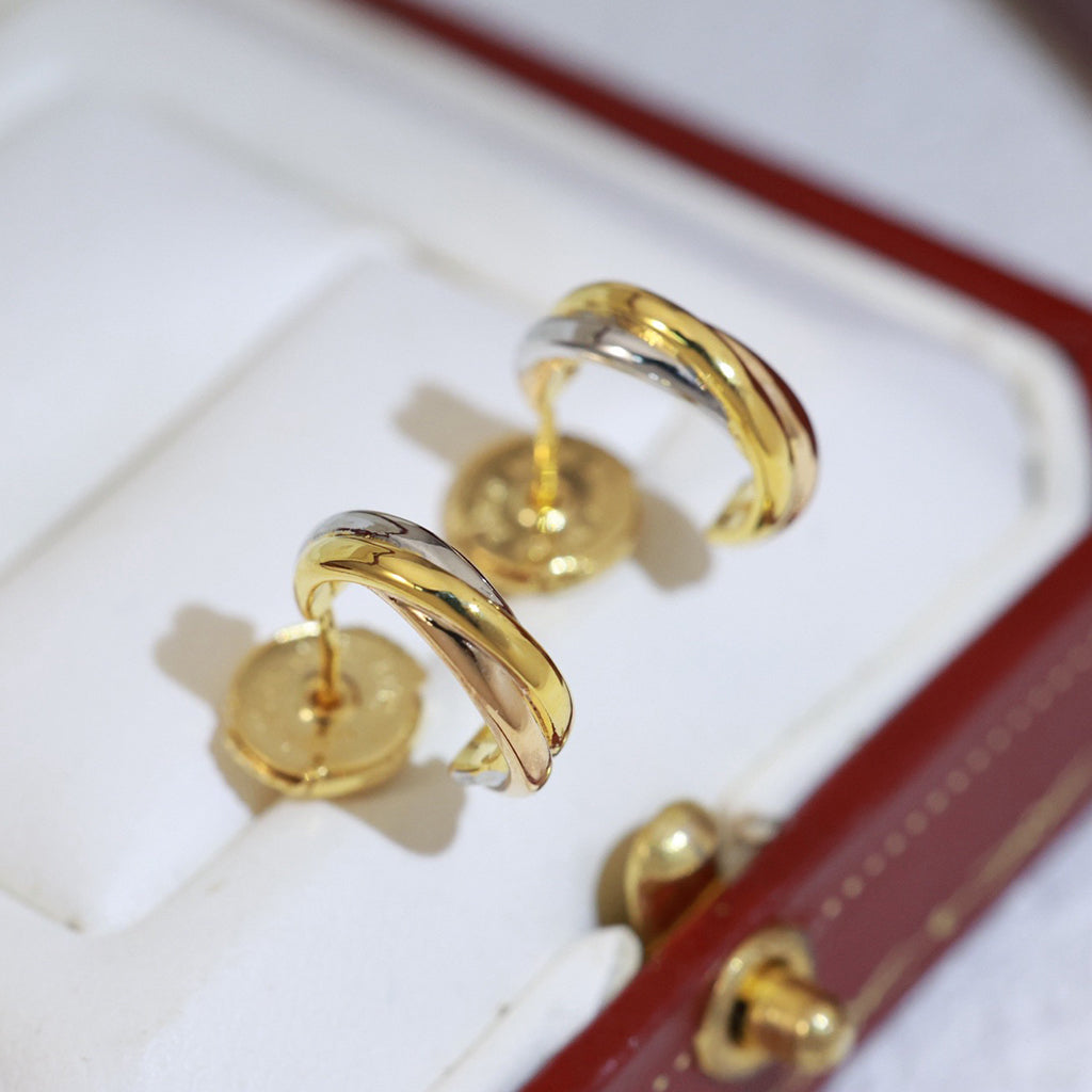 [CharmAmor]TRINITY ON DIAMOND MINI EARRINGS