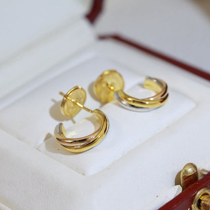 [CharmAmor]TRINITY ON DIAMOND MINI EARRINGS