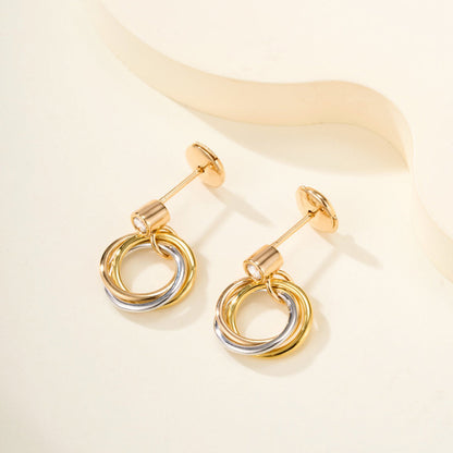 [CharmAmor]TRINITY ON DIAMOND  EARRINGS