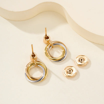 [CharmAmor]TRINITY ON DIAMOND  EARRINGS