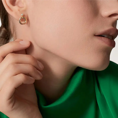 [CharmAmor]TRINITY ON DIAMOND  EARRINGS