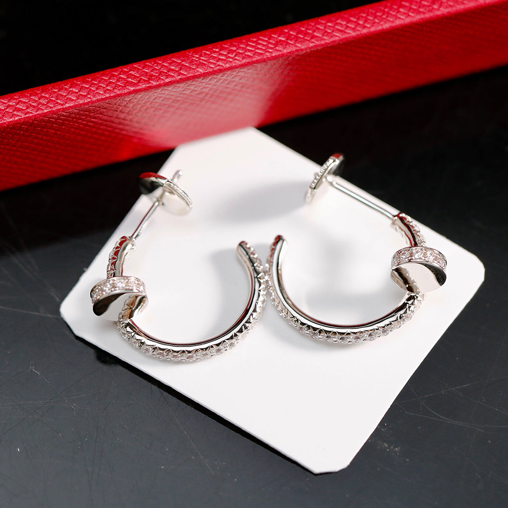 [CharmAmor]JUSTE FULL DIAMOND SMALL EARRINGS