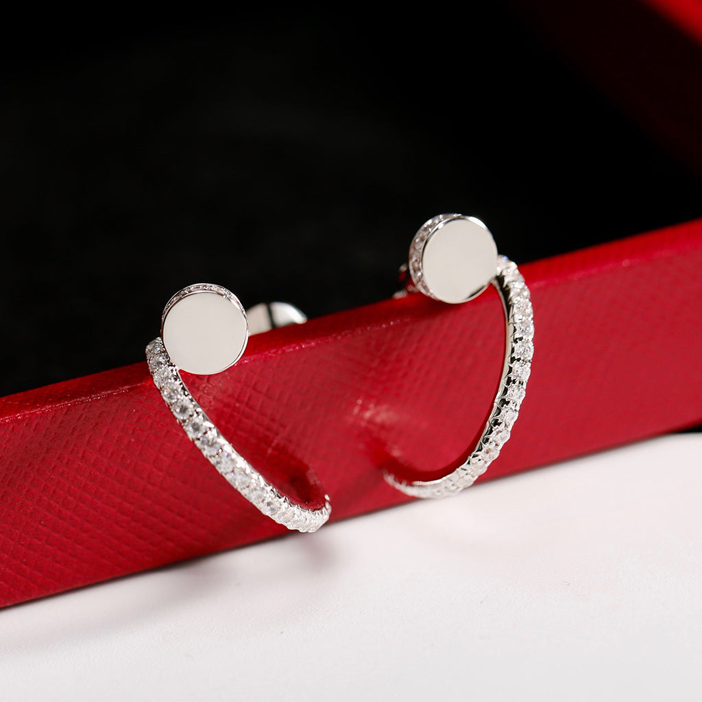 [CharmAmor]JUSTE FULL DIAMOND SMALL EARRINGS