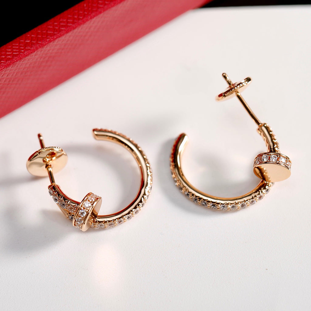 [CharmAmor]JUSTE FULL DIAMOND SMALL EARRINGS