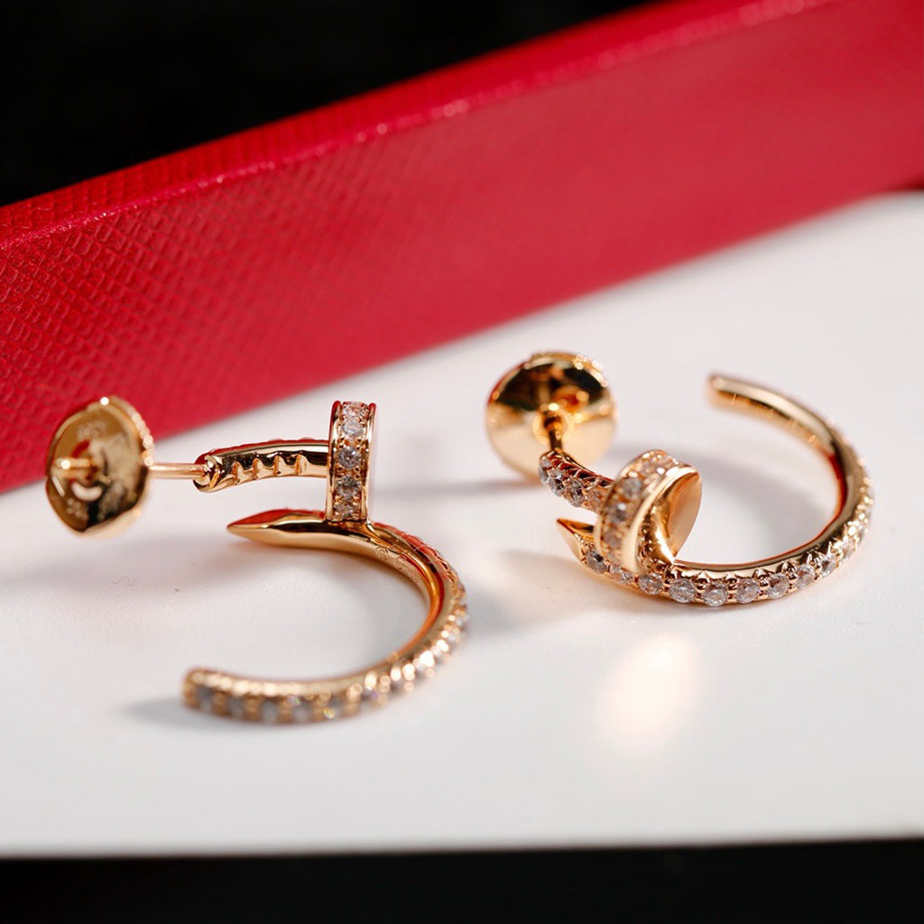 [CharmAmor]JUSTE FULL DIAMOND SMALL EARRINGS
