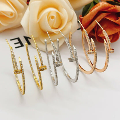 [CharmAmor]JUSTE FULL DIAMOND LARGE EARRINGS
