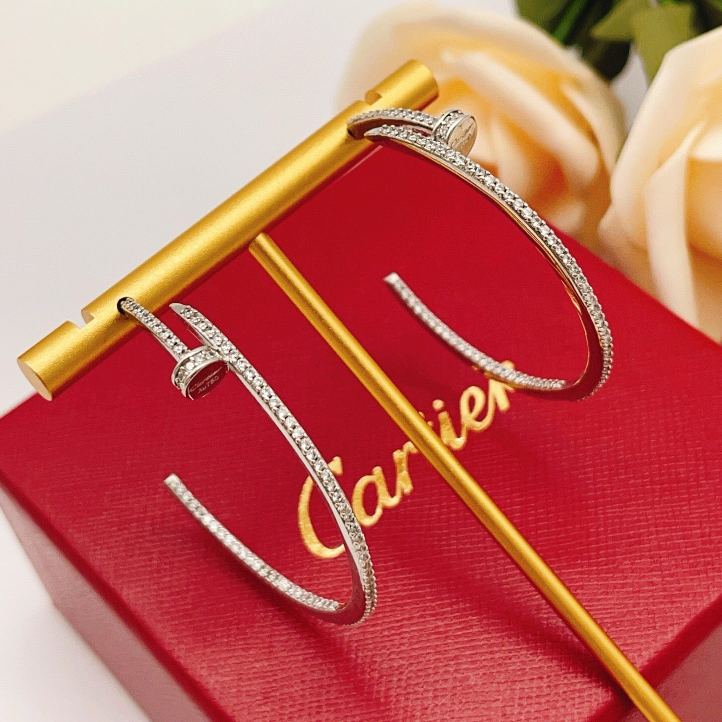 [CharmAmor]JUSTE FULL DIAMOND LARGE EARRINGS