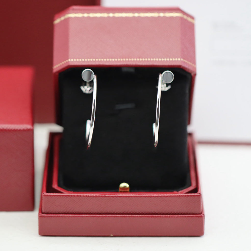 [CharmAmor]JUSTE HALF DIAMOND LARGE EARRINGS