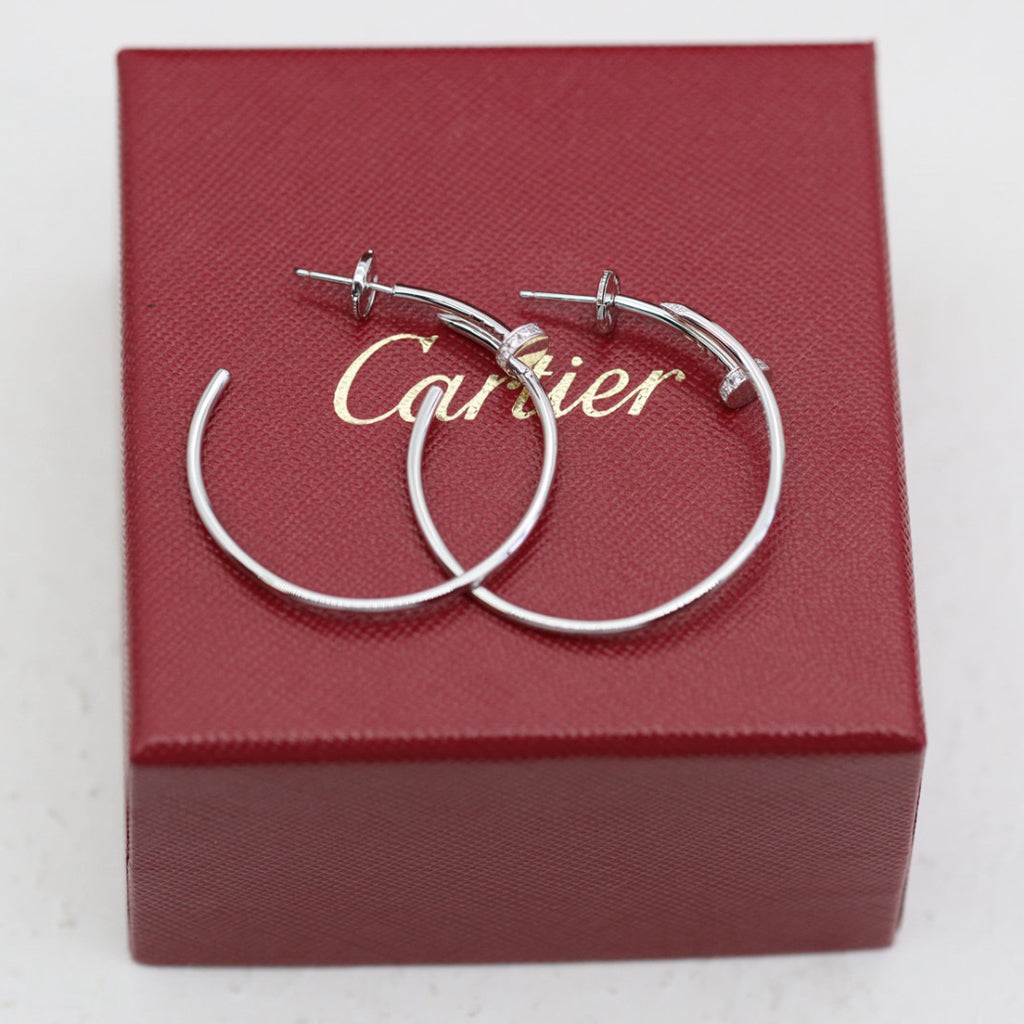 [CharmAmor]JUSTE HALF DIAMOND LARGE EARRINGS