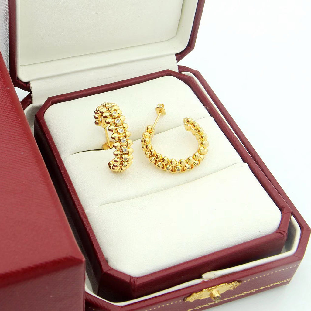 [CharmAmor]CLASH FULL DIAMOND MEDIUM EARRINGS