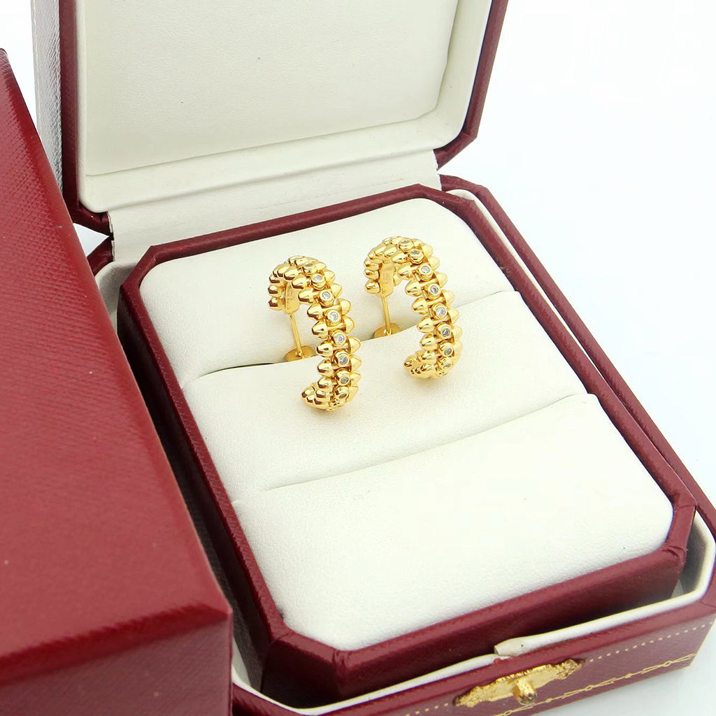 [CharmAmor]CLASH FULL DIAMOND MEDIUM EARRINGS