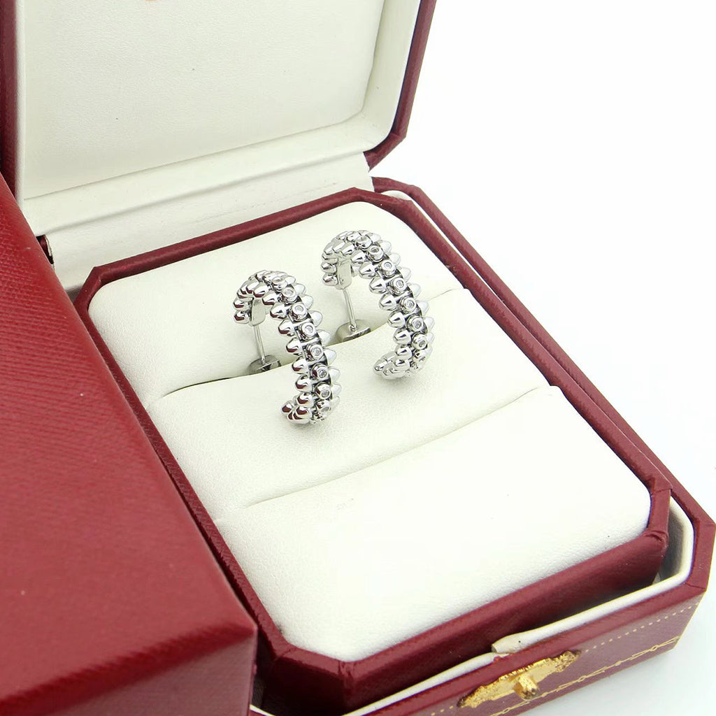 [CharmAmor]CLASH FULL DIAMOND MEDIUM EARRINGS