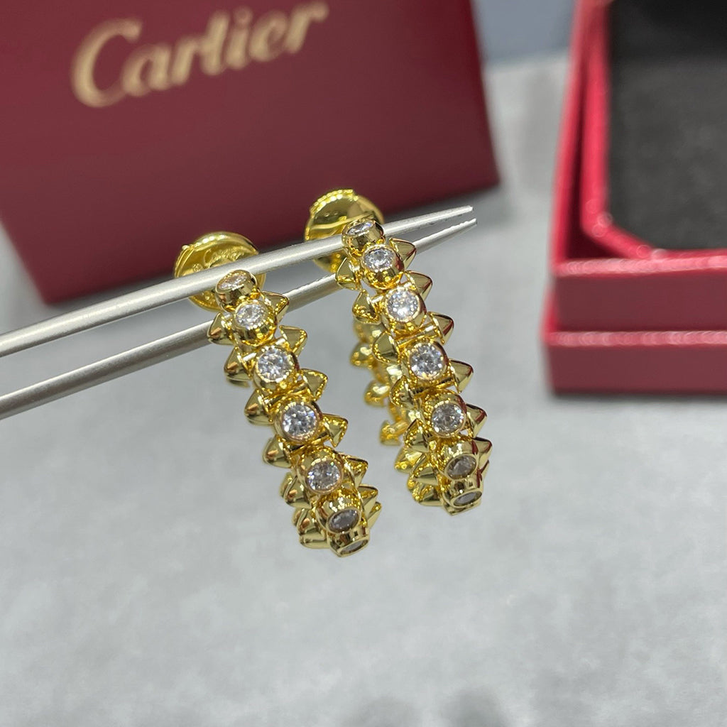 [CharmAmor]CLASH FULL DIAMOND MEDIUM EARRINGS