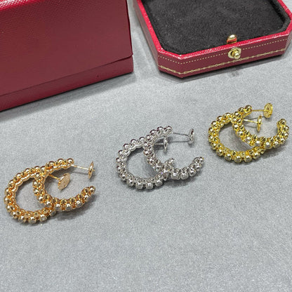 [CharmAmor]CLASH FULL DIAMOND MEDIUM EARRINGS