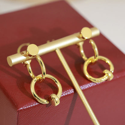 [CharmAmor]JUSTE NO DIAMOND DOUBLE EARRINGS