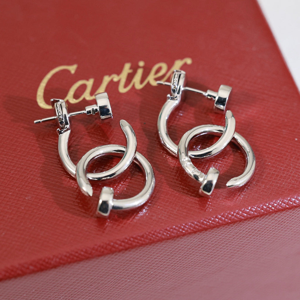 [CharmAmor]JUSTE NO DIAMOND DOUBLE EARRINGS