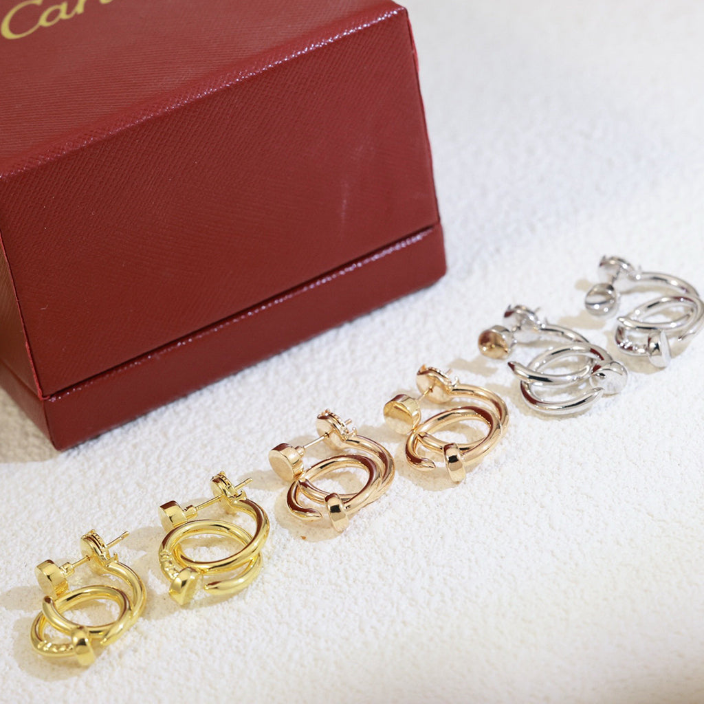 [CharmAmor]JUSTE NO DIAMOND DOUBLE EARRINGS