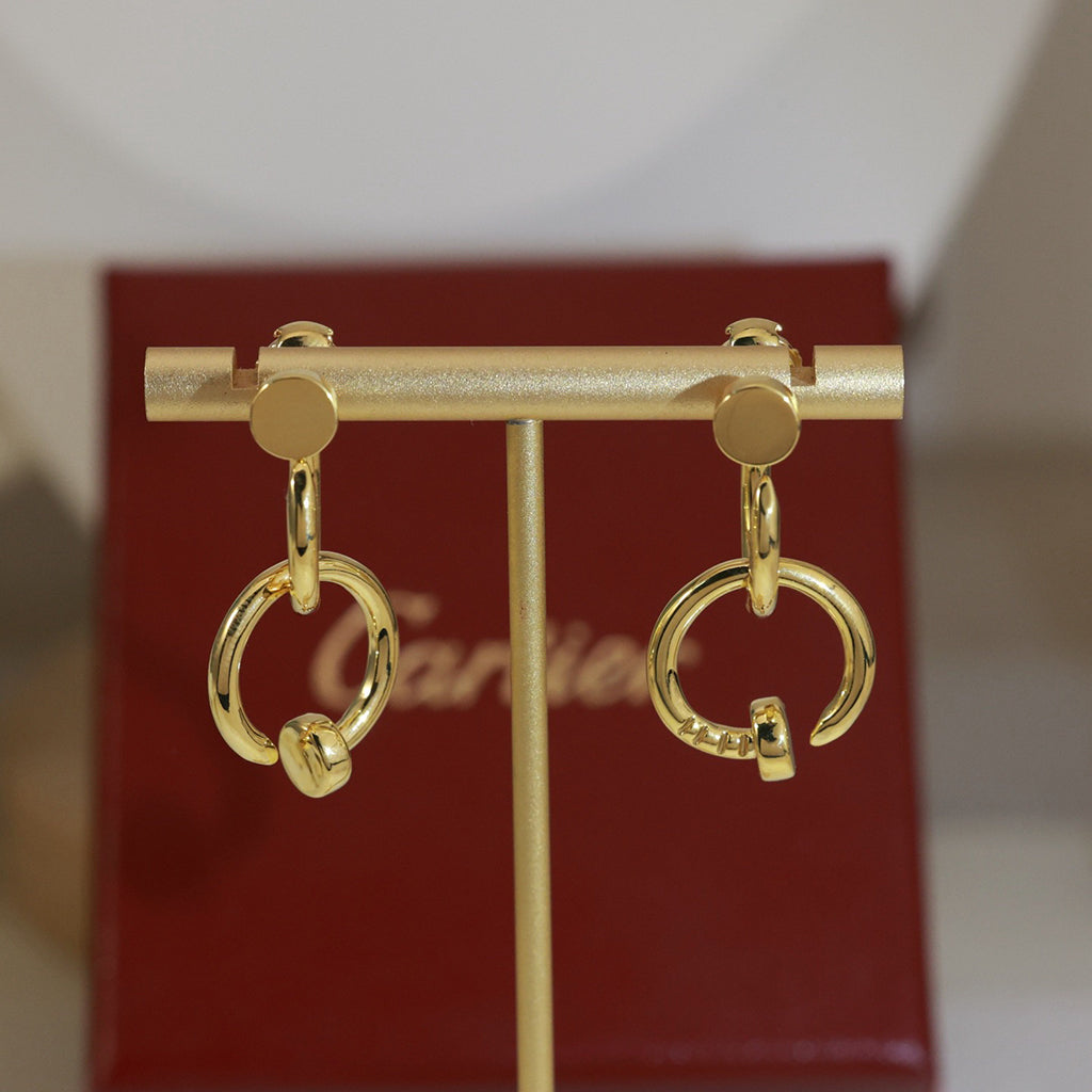 [CharmAmor]JUSTE NO DIAMOND DOUBLE EARRINGS