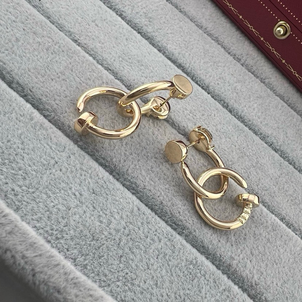 [CharmAmor]JUSTE NO DIAMOND DOUBLE EARRINGS