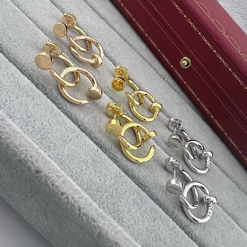 [CharmAmor]JUSTE NO DIAMOND DOUBLE EARRINGS